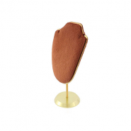 Expositor de joyería busto para collares Marrón cobrizo-dorado