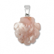 Colgantes de piedra natural Ágata conchas Multicolor-naranja-marrón-blanco