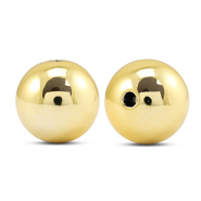 Abalorios metálicos redondos 16mm Dorado metálico