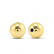 Abalorios metálicos redondos 8mm Dorado metálico