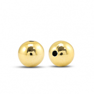 Abalorios metálicos redondos 6mm Dorado metálico