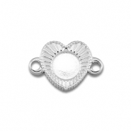 BY31® Entrepieza Acero Inox con engaste para SS20 base plana Plateado