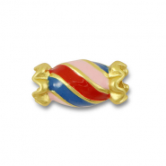 Abalorios metálicos caramelo Multicolor-dorado