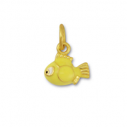 Colgantes metálicos pez Amarillo-dorado