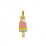 Colgantes metálicos paleta de hielo Rosa-amarillo-dorado