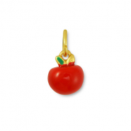 Colgantes metálicos manzana Rojo-dorado