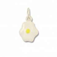 Colgantes metálicos huevo Blanco-amarillo-plateado