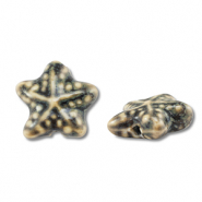 Abalorios de cerámica estrella de mar Marrón claro