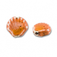 Abalorios de cerámica concha Naranja