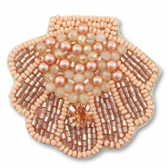 Broches conchas Durazno claro