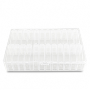 Expositor de joyería caja de almacenamiento 24 compartimentos Transparente