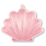 Expositor de joyería caja de almacenamiento conchas Transparente-rosado
