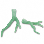 Colgantes acr&iacute;licos coral Verde-blanco m&aacute;rmol