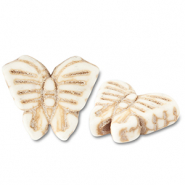 Abalorios de cer&aacute;mica mariposa Blancuzco