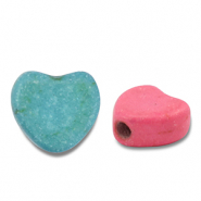Abalorios de cer&aacute;mica coraz&oacute;n Multicolor