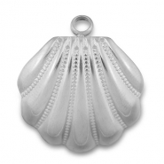 Colgantes Acero Inox conchas Plateado