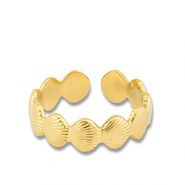 Anillos Acero Inox conchas Dorado