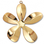 Colgantes Acero Inox flor Dorado