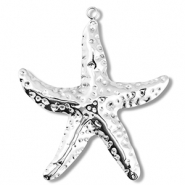 Colgantes Acero Inox estrella de mar Plateado