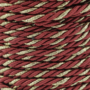 Cordón trendy espiral 3mm Rojo cálida-dorado