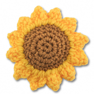 Girasol de ganchillo Amarillo-marr&oacute;n