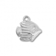 Colgantes Acero Inox pez Plateado