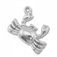 Colgantes Acero Inox cangrejo Plateado