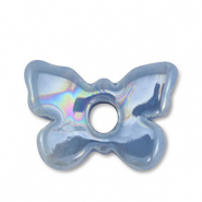 Abalorios de cerámica griega DQ mariposa Azul