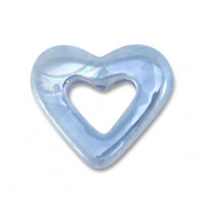 Abalorios de cerámica griega DQ corazón Azul