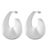 Pendientes trendy gota Plateado