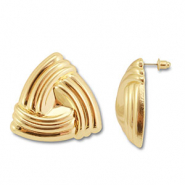 Pendientes trendy triángulo Dorado