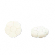 Abalorios conchas flor Blanco (color natural)