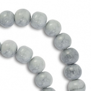Abalorios de vidrio 8 mm Gris
