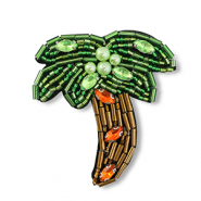 Broches palmera Verde multicolor-marrón-naranja