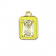 Metal TQ lat&oacute;n colgante rect&aacute;ngulo Dorado-amarillo ne&oacute;n-amarillo claro