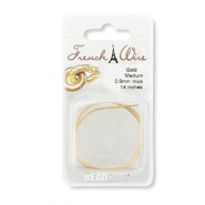 Beadsmith French wire medium 0.9mm Dorado