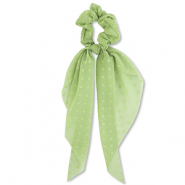 Coleteros para pelo de lunares con lazo Verde claro