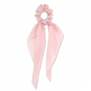 Coleteros para pelo de lunares con lazo Rosa melocotón claro