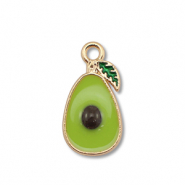 Colgantes metálicos esmalte aguacate Dorado-verde oliva