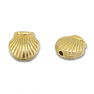 Abalorios Acero Inox concha Dorado