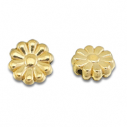 Abalorios Acero Inox flor Dorado