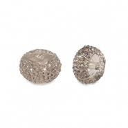 Abalorios de resina rondeles 10mm Gris