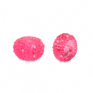 Abalorios de resina rondeles 10mm Rosa
