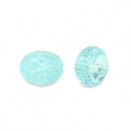 Abalorios de resina rondeles 8mm Azul claro