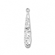 Colgantes Acero Inox gota Plateado