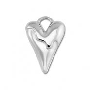 Colgantes Acero Inox corazón Plateado
