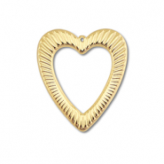 Colgantes Acero Inox corazón Dorado