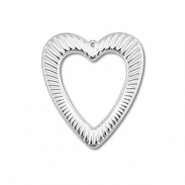 Colgantes Acero Inox corazón Plateado