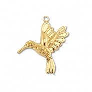 Colgantes Acero Inox colibrí Dorado