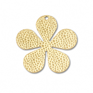 Colgantes Acero Inox flor Dorado